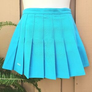 Vintage 80s HEAD Sportswear Pleated Tennis Skirt Blue Sz 14 Cosplay 90s Retro